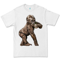 White Baby Gorilla Premium Tee - LillyAllenDesigns