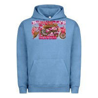 Pigment Pebble Blue Howdy Valentine Urban Hoodie - CowhideDigitalArt