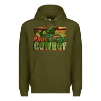Army Green One lucky Cowboy St. Patrick's Day Premium Hoodie - CowGirlArtShop