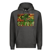 Charcoal Heather One lucky Cowboy St. Patrick's Day Premium Hoodie - CowGirlArtShop