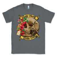 Charcoal Heather Sorta merry sorta scary skull Classic Tee - NancyCooperArtShop