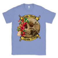 Colony Blue Sorta merry sorta scary skull Classic Tee - NancyCooperArtShop