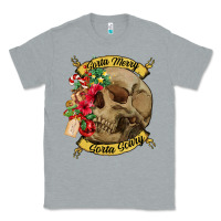 Heather Grey Sorta merry sorta scary skull Classic Tee - NancyCooperArtShop