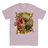 Lilac Sorta merry sorta scary skull Classic Tee - NancyCooperArtShop