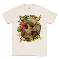 Natural Sorta merry sorta scary skull Classic Tee - NancyCooperArtShop