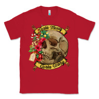Red Sorta merry sorta scary skull Classic Tee - NancyCooperArtShop