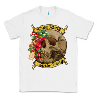 White Sorta merry sorta scary skull Classic Tee - NancyCooperArtShop