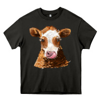 Asphalt guernsey cow Heavy Core Tee - AdoDesignShop