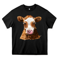 Black guernsey cow Heavy Core Tee - AdoDesignShop