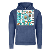 Vintage Denim cafecito y chisme Vintage Hoodie - MaliasSmallBusiness