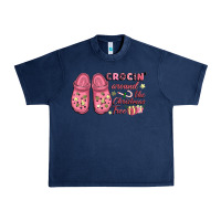 Navy Pink Christmas crocin' around the Christmas tree Urban Heavy Tee - NancyCooperArtShop