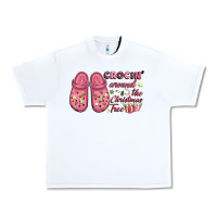 White Pink Christmas crocin' around the Christmas tree Urban Heavy Tee - NancyCooperArtShop