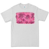 Dove Grey Distressed breast cancer background Premium Tee - Jasminsmagicworld