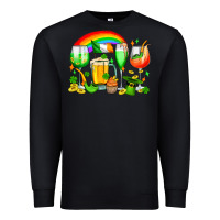 Black wine glasses st. patricks Premium Sweatshirt - OliviaCreatesArt