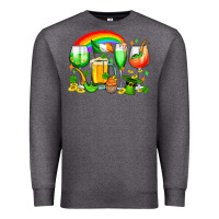 Charcoal Heather wine glasses st. patricks Premium Sweatshirt - OliviaCreatesArt