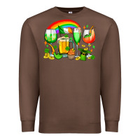 Chestnut wine glasses st. patricks Premium Sweatshirt - OliviaCreatesArt