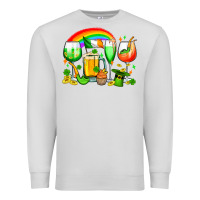 Dove Grey wine glasses st. patricks Premium Sweatshirt - OliviaCreatesArt