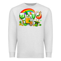 Oatmeal Heather wine glasses st. patricks Premium Sweatshirt - OliviaCreatesArt
