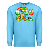 Ocean Blue wine glasses st. patricks Premium Sweatshirt - OliviaCreatesArt