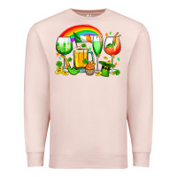 Pale Pink wine glasses st. patricks Premium Sweatshirt - OliviaCreatesArt