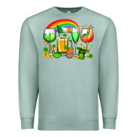 Seafoam wine glasses st. patricks Premium Sweatshirt - OliviaCreatesArt