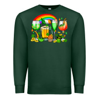 Sports Green wine glasses st. patricks Premium Sweatshirt - OliviaCreatesArt