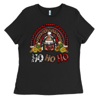 Black rainbow and hohoho with gnome Ladies Tee - AdoDesignShop