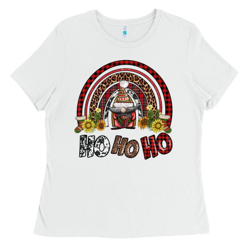 Rainbow And Hohoho With Gnome Ladies Tee by AdoDesignShop | Teevron