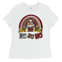 White rainbow and hohoho with gnome Ladies Tee - AdoDesignShop