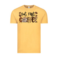 Vintage Mustard but first coffee Vintage Tee - MaliasSmallBusiness
