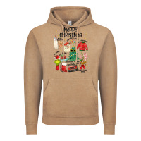 Vintage Coffee merry christmas Vintage Hoodie - MaliasSmallBusiness