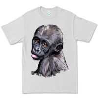 Dove Grey Baby Gorilla Head Premium Tee - LillyAllenDesigns