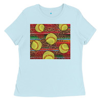 Baby Blue western softball Ladies Tee - AdoDesignShop