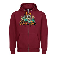 Burgundy It's a Soccer Kinda Day Zipper Hoodie - HowdyJamesFarm