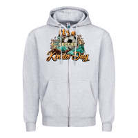 Heather Grey It's a Soccer Kinda Day Zipper Hoodie - HowdyJamesFarm