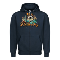 Navy It's a Soccer Kinda Day Zipper Hoodie - HowdyJamesFarm