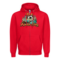 Red It's a Soccer Kinda Day Zipper Hoodie - HowdyJamesFarm