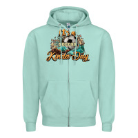 Seafoam It's a Soccer Kinda Day Zipper Hoodie - HowdyJamesFarm