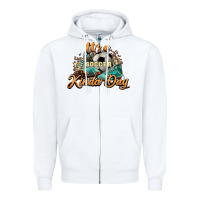 White It's a Soccer Kinda Day Zipper Hoodie - HowdyJamesFarm