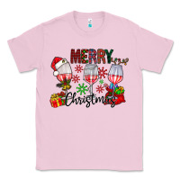 Bubblegum Pink Merry Christmas Classic Tee - CowhideDigitalArt