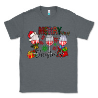 Charcoal Heather Merry Christmas Classic Tee - CowhideDigitalArt