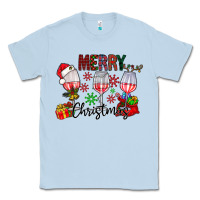 Dusty Blue Merry Christmas Classic Tee - CowhideDigitalArt