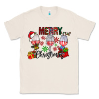 Natural Merry Christmas Classic Tee - CowhideDigitalArt
