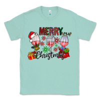 Seafoam Merry Christmas Classic Tee - CowhideDigitalArt