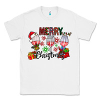 White Merry Christmas Classic Tee - CowhideDigitalArt