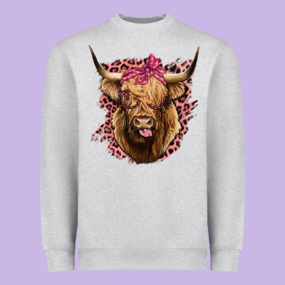 Highland Cow Heavyweight Sweatshirt Designed By Bettercallsaul