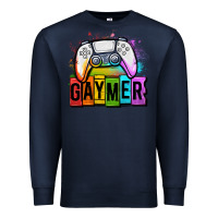 Navy gaymer lgbtq gaming Premium Sweatshirt - OliviaCreatesArt