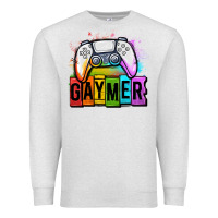 Oatmeal Heather gaymer lgbtq gaming Premium Sweatshirt - OliviaCreatesArt