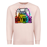 Pale Pink gaymer lgbtq gaming Premium Sweatshirt - OliviaCreatesArt