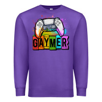 Purple gaymer lgbtq gaming Premium Sweatshirt - OliviaCreatesArt
